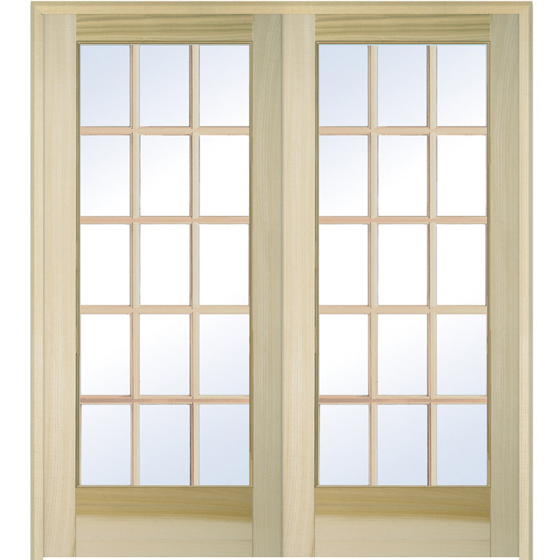 Verona Home Design Glass French Doors with Installation Hardware Kit